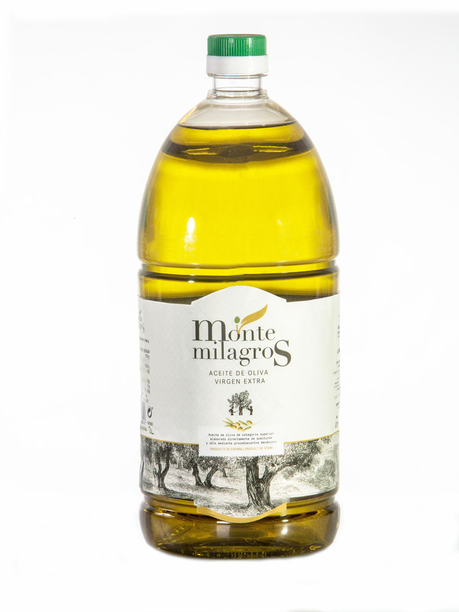 Comprar aceite de oliva virgen extra, montemilagros 2 litros (9 garrafas 2 litros) online de La Milagrosa De Monterrubio